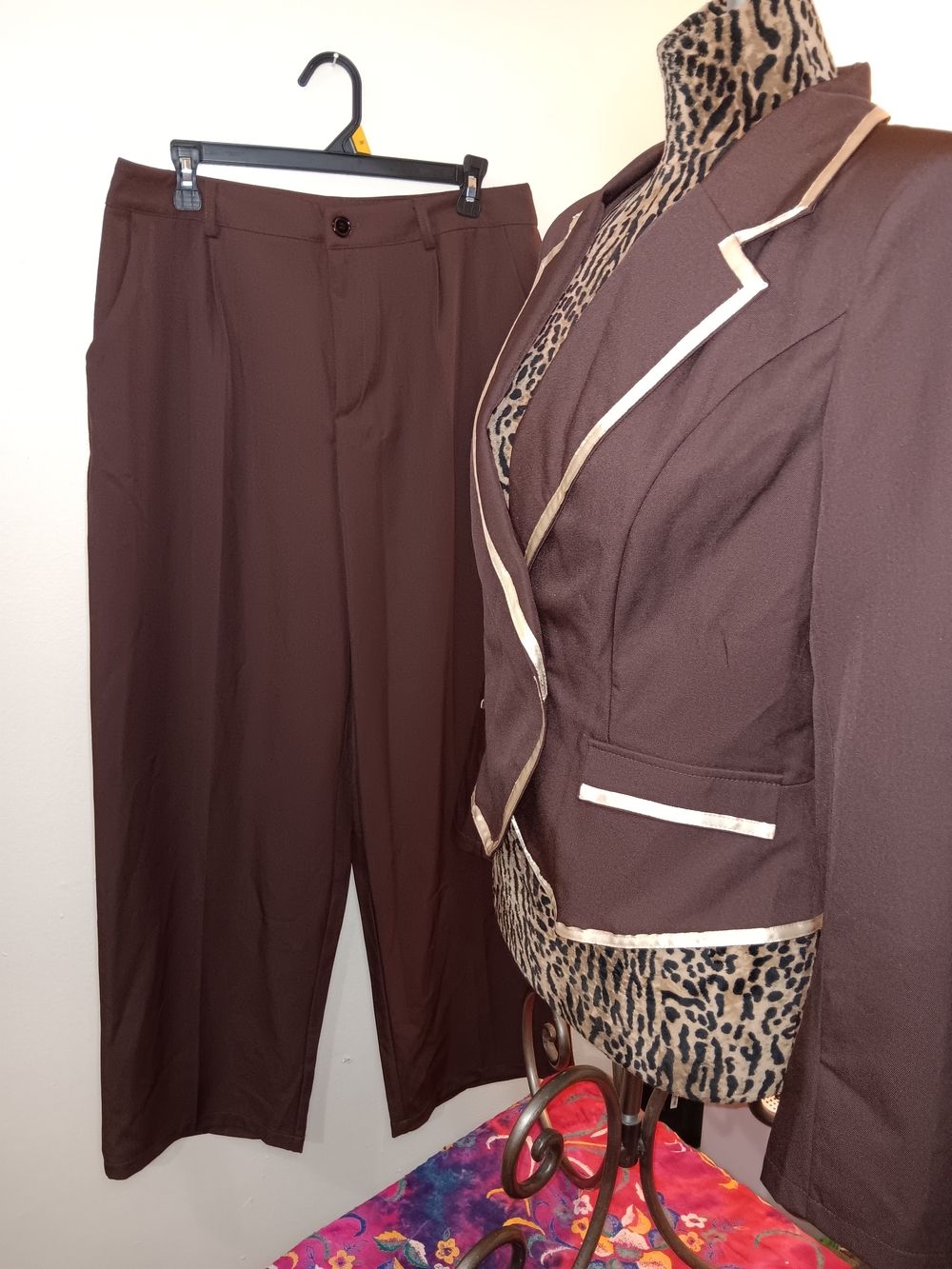 Dark Brown XL Polyester Blend Skirt or Pants